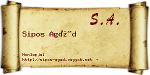 Sipos Agád névjegykártya